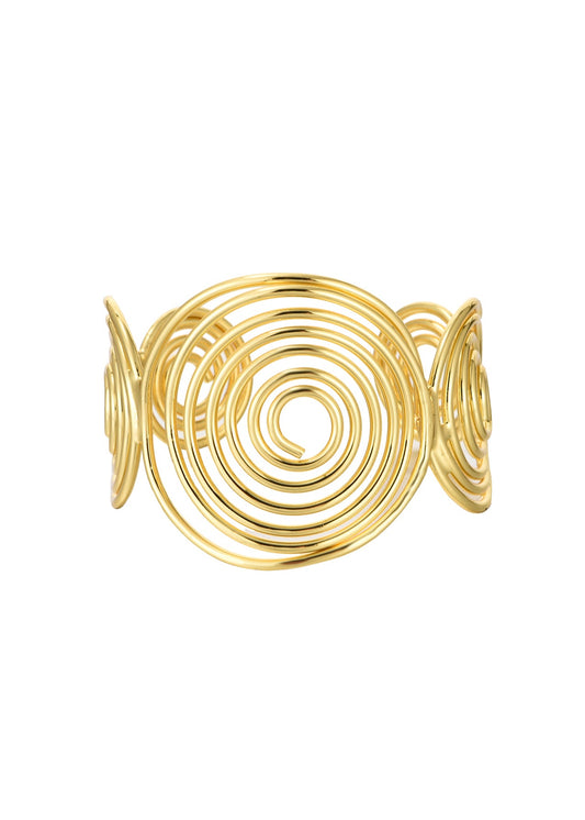 Jacklyn Golden Circle Armreif