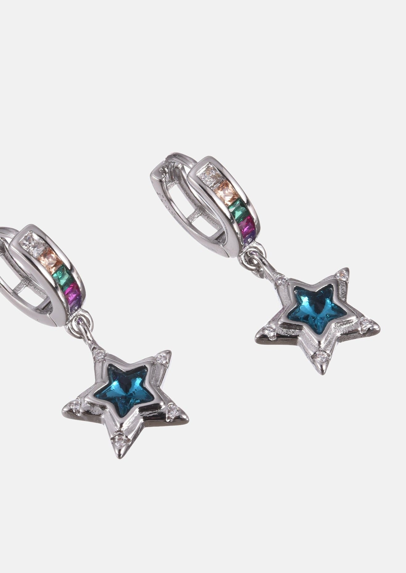 Star River Sparkling Gemstone Earrings