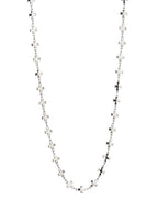 Lange Halskette mit Pauline-Kreuz in Silber