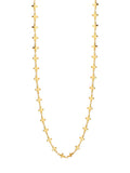 Goldene lange Halskette mit Pauline-Kreuz