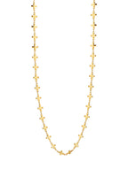 Goldene lange Halskette mit Pauline-Kreuz