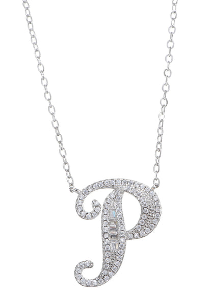Alphabet Initial Letter Gemstone Necklace
