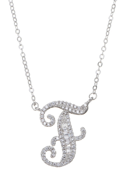 Alphabet Initial Letter Gemstone Necklace