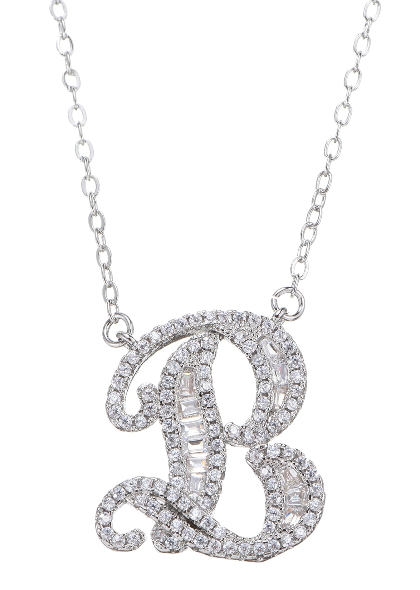 Alphabet Initial Letter Gemstone Necklace