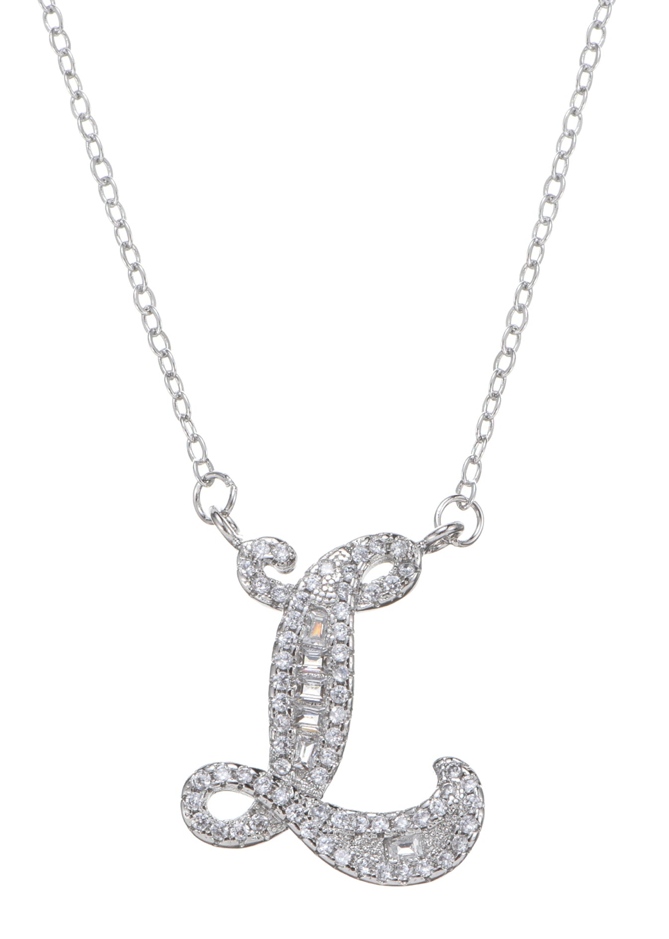 Alphabet Initial Letter Gemstone Necklace