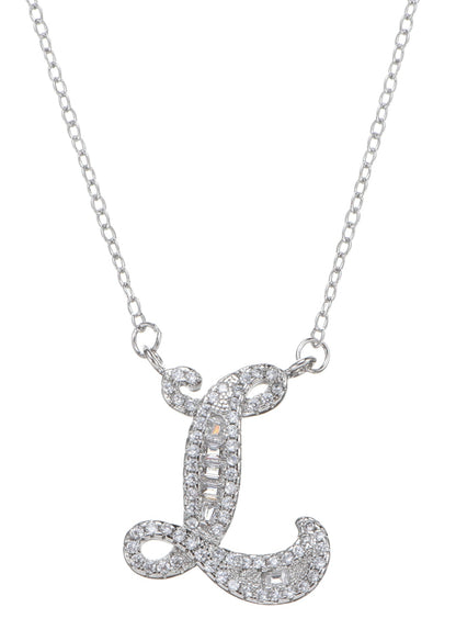 Alphabet Initial Letter Gemstone Necklace