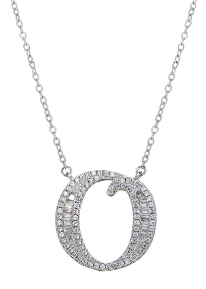 Alphabet Initial Letter Gemstone Necklace