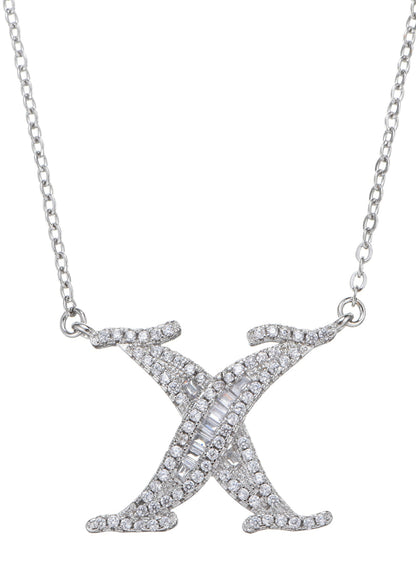 Alphabet Initial Letter Gemstone Necklace