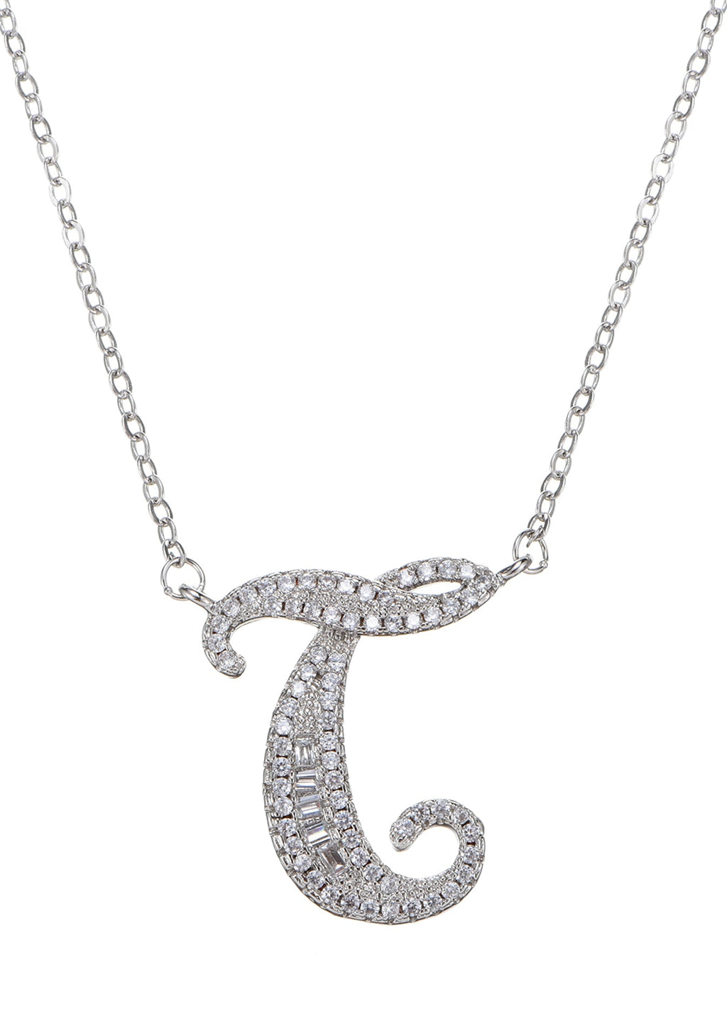 Collana con pietra preziosa e lettera iniziale dell'alfabeto