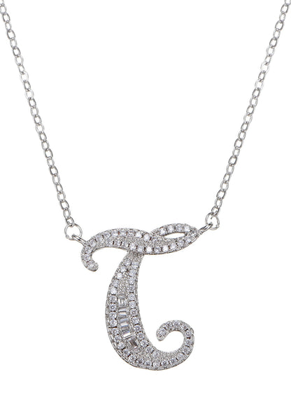 Alphabet Initial Letter Gemstone Necklace