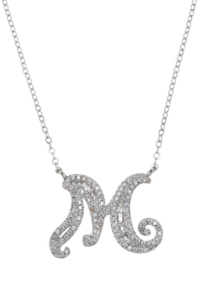 Alphabet Initial Letter Gemstone Necklace