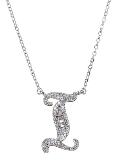 Alphabet Initial Letter Gemstone Necklace