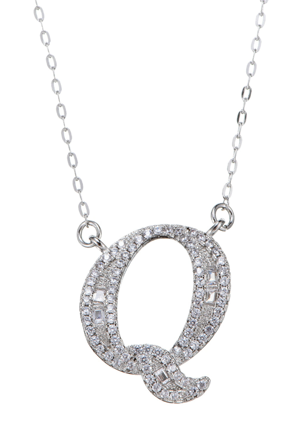 Collana con pietra preziosa e lettera iniziale dell'alfabeto