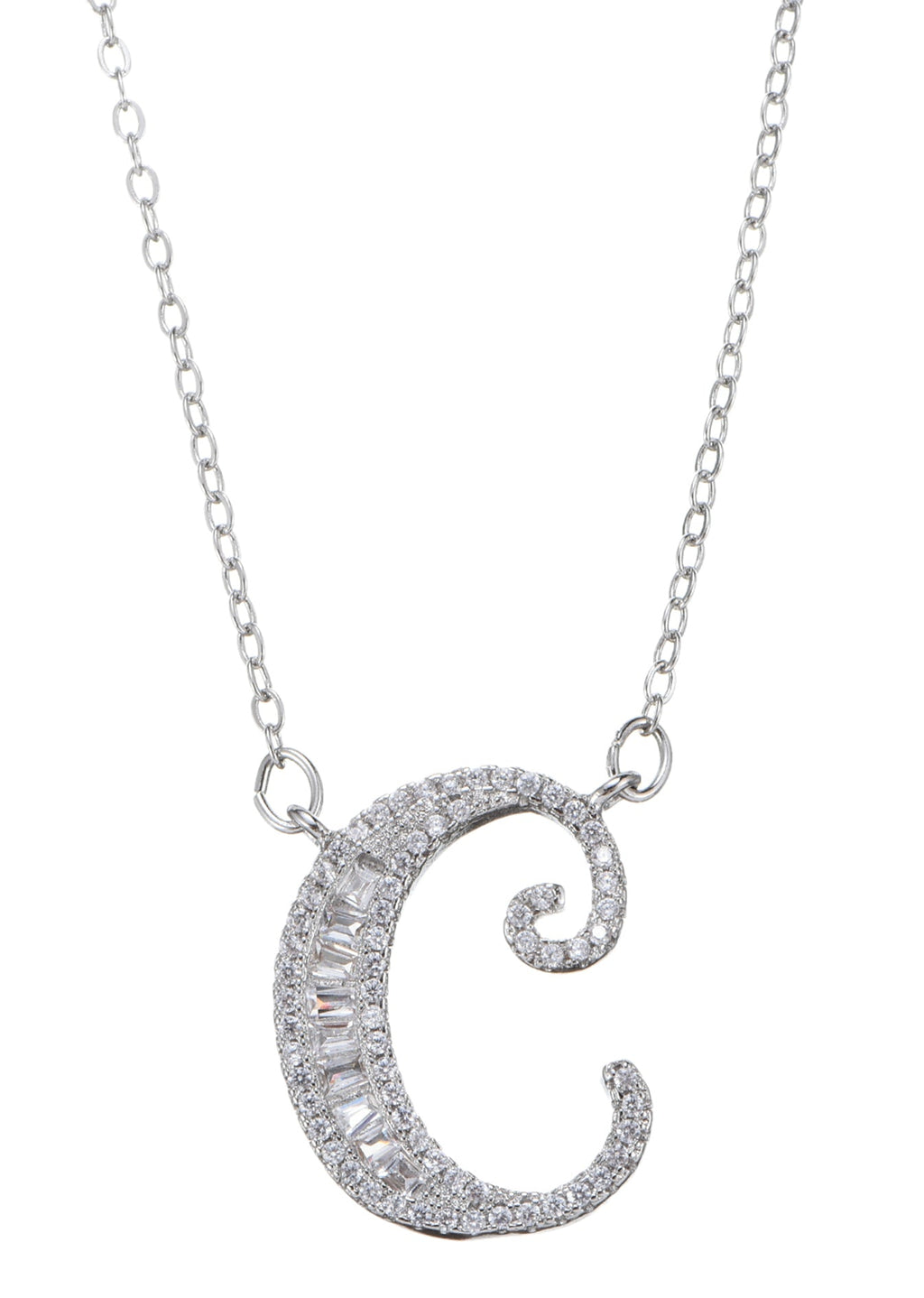 Collana con pietra preziosa e lettera iniziale dell'alfabeto