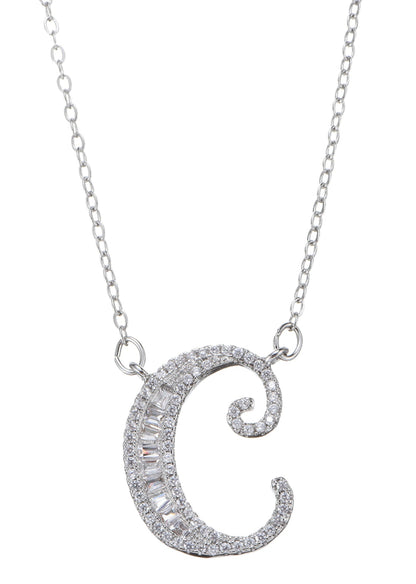 Alphabet Initial Letter Gemstone Necklace