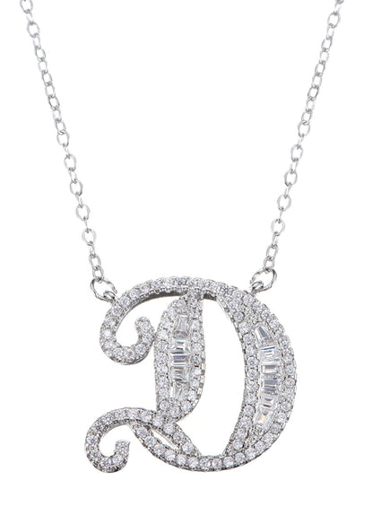 Alphabet Initial Letter Gemstone Necklace