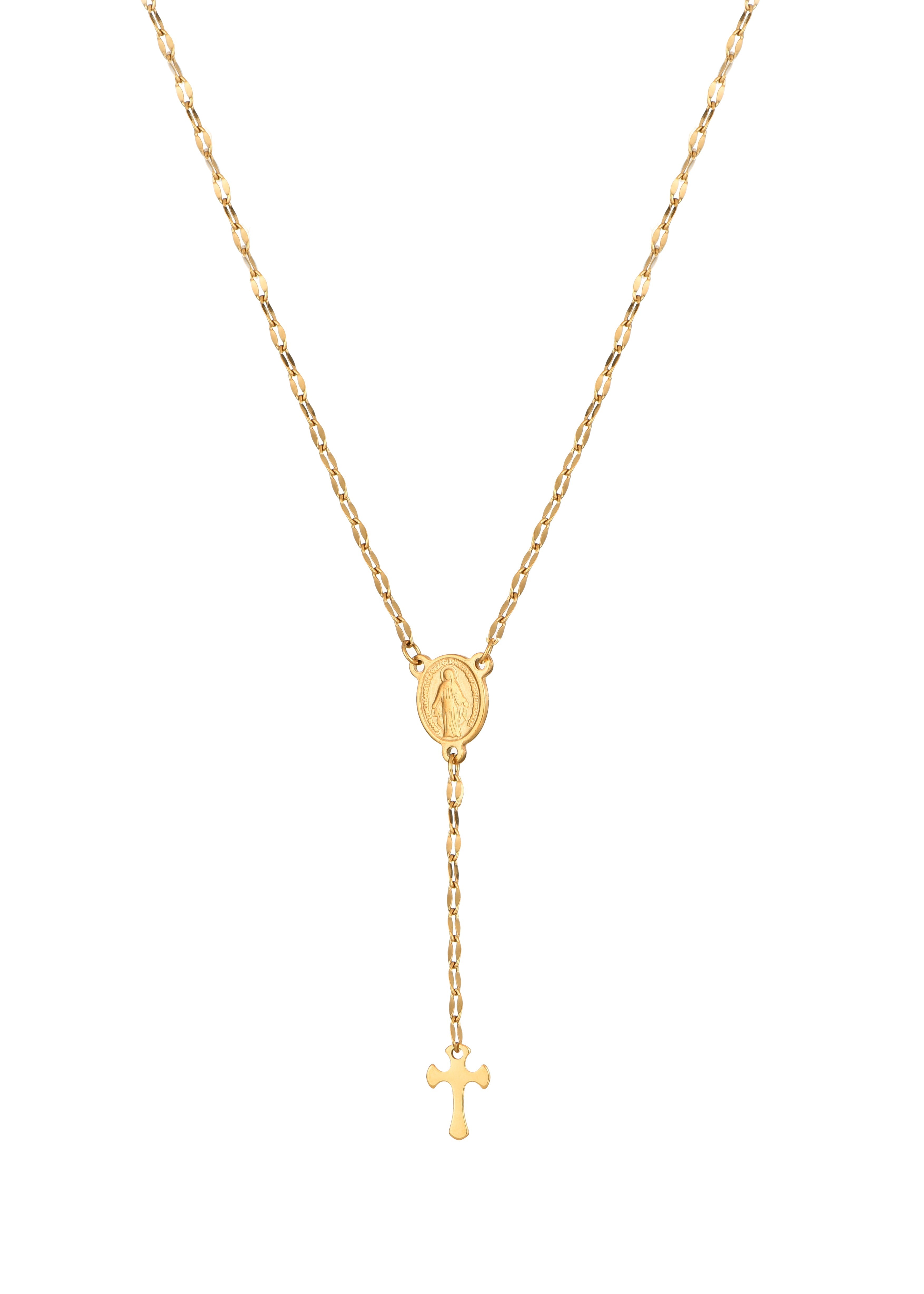 Martina Cross Long Chain Necklace - Lariat Extra Long