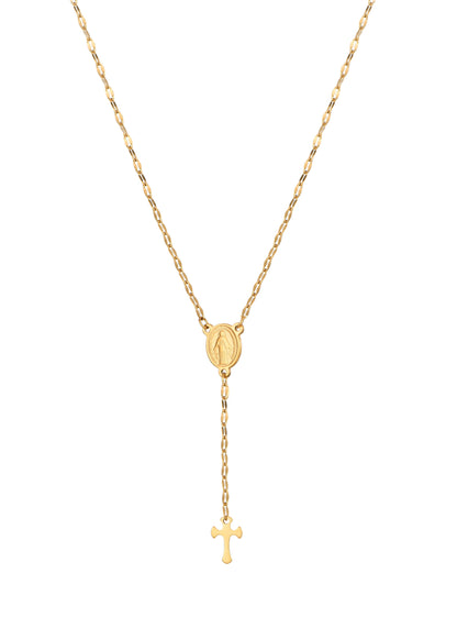 Martina Cross Long Chain Necklace - Lariat Extra Long