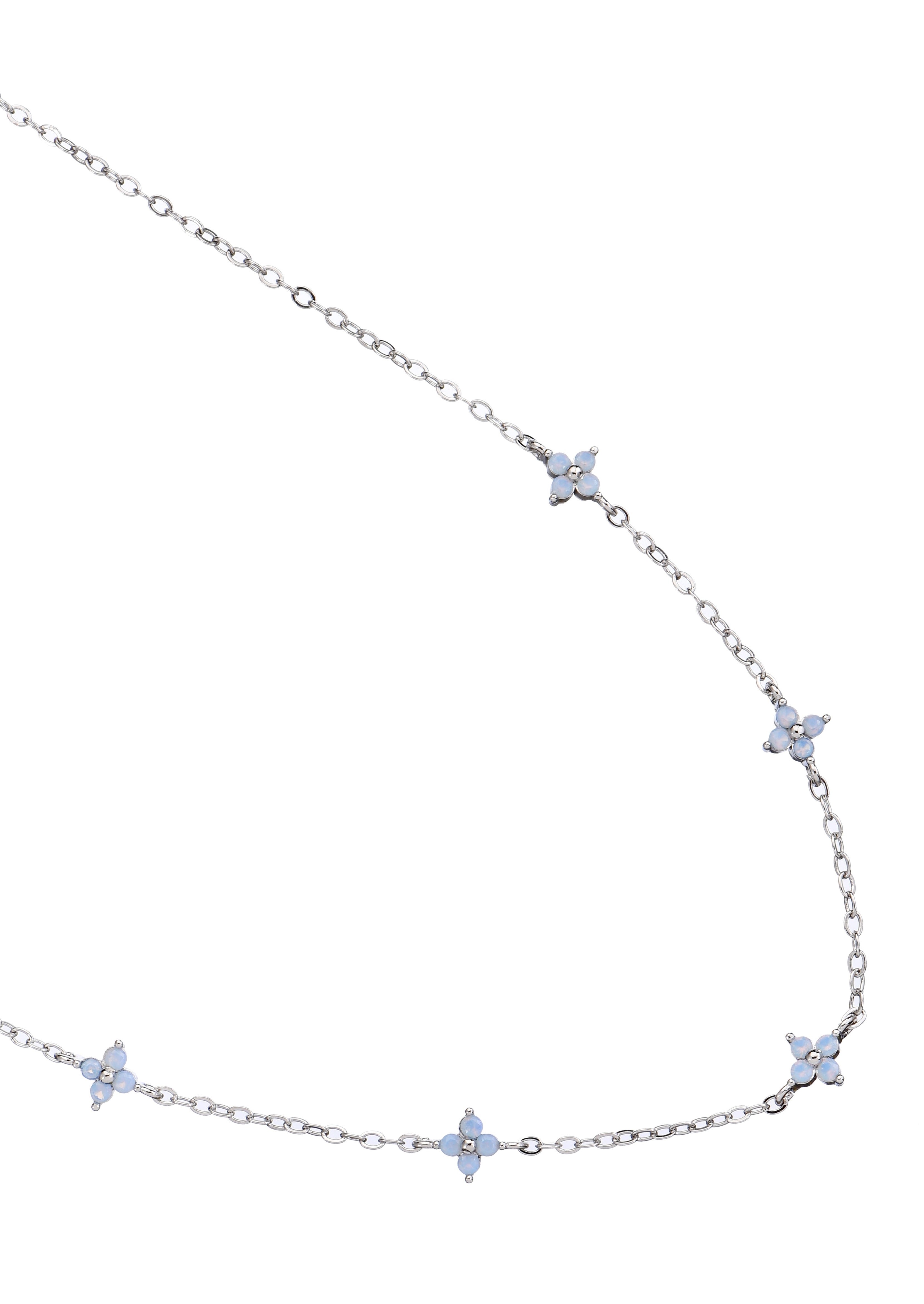Schneewittchen Mini Blau Klee Halskette