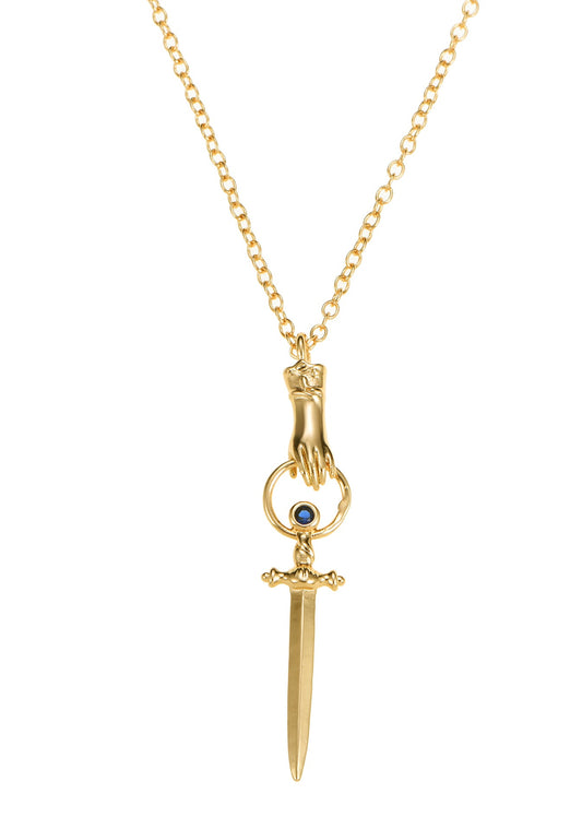 La tua collana d'oro con la spada della regina