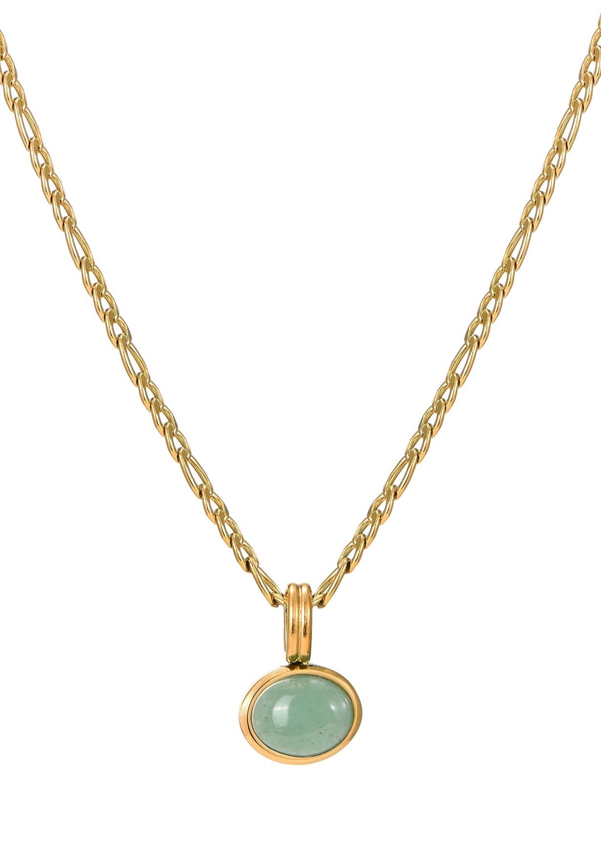 Jaded Jade Goldene Halskette