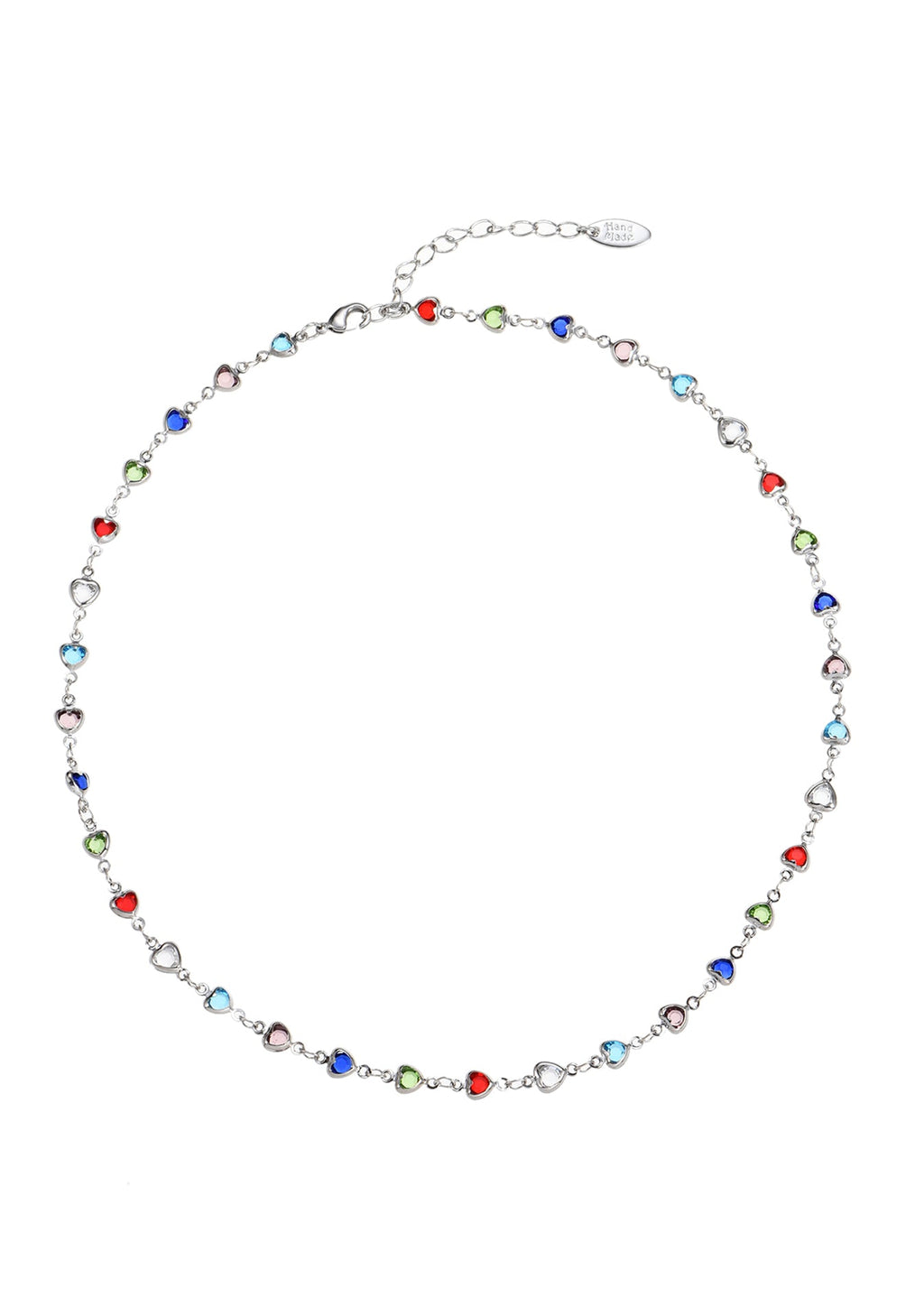 Collana d'oro con cuori colorati Michelle Love