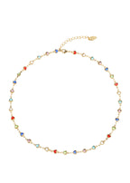 Collana d'oro con cuori colorati Michelle Love