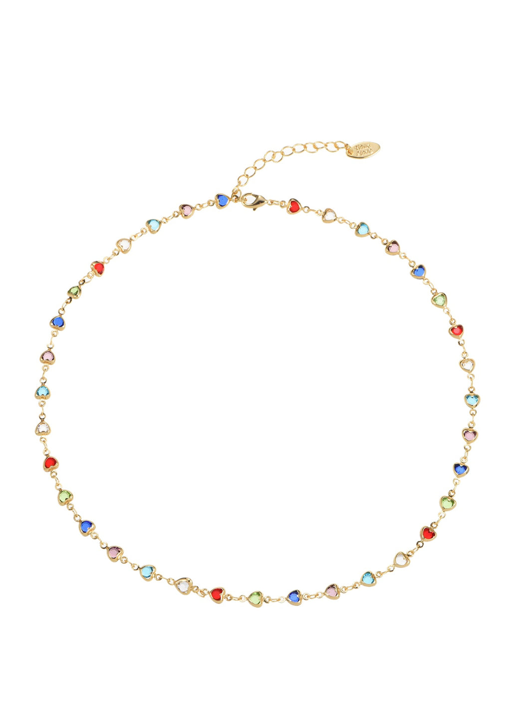 Michelle Bunte Herzen Liebe Goldene Halskette