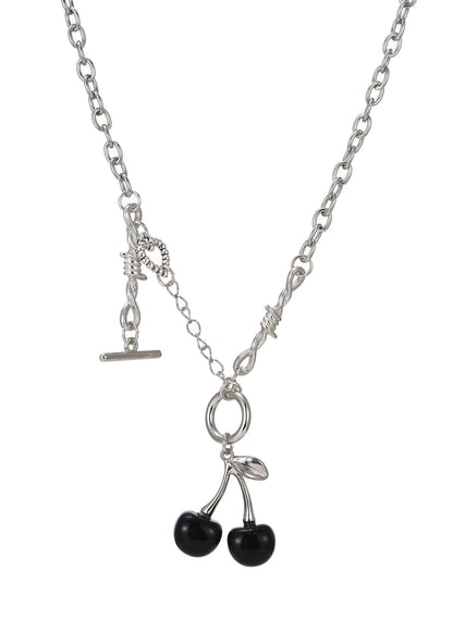 Schwarze Kirschgarten-Silberkette