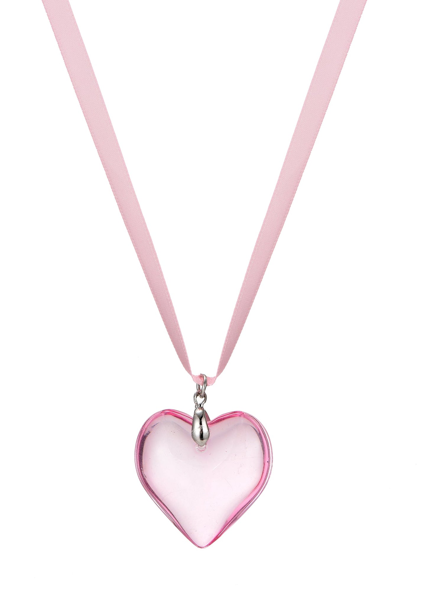 Isabelle Pink Dream Herz-Halskette aus Samt