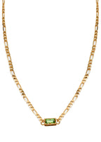 Gary Green Stone Golden Necklace