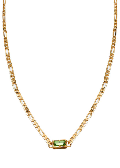 Gary Green Stone Goldene Halskette