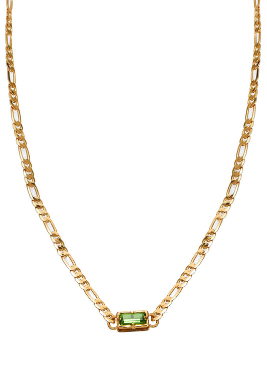 Collana dorata Gary Green Stone