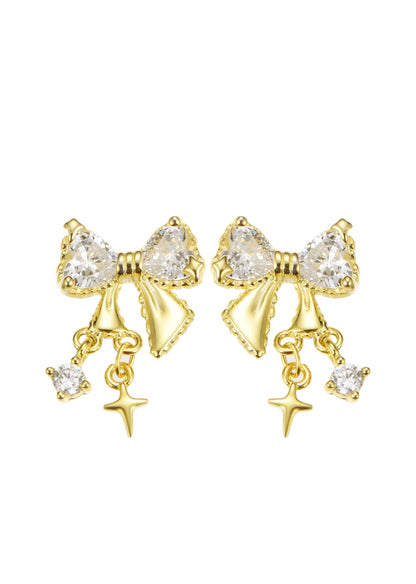 Bianca Silberne Schleifenohrringe