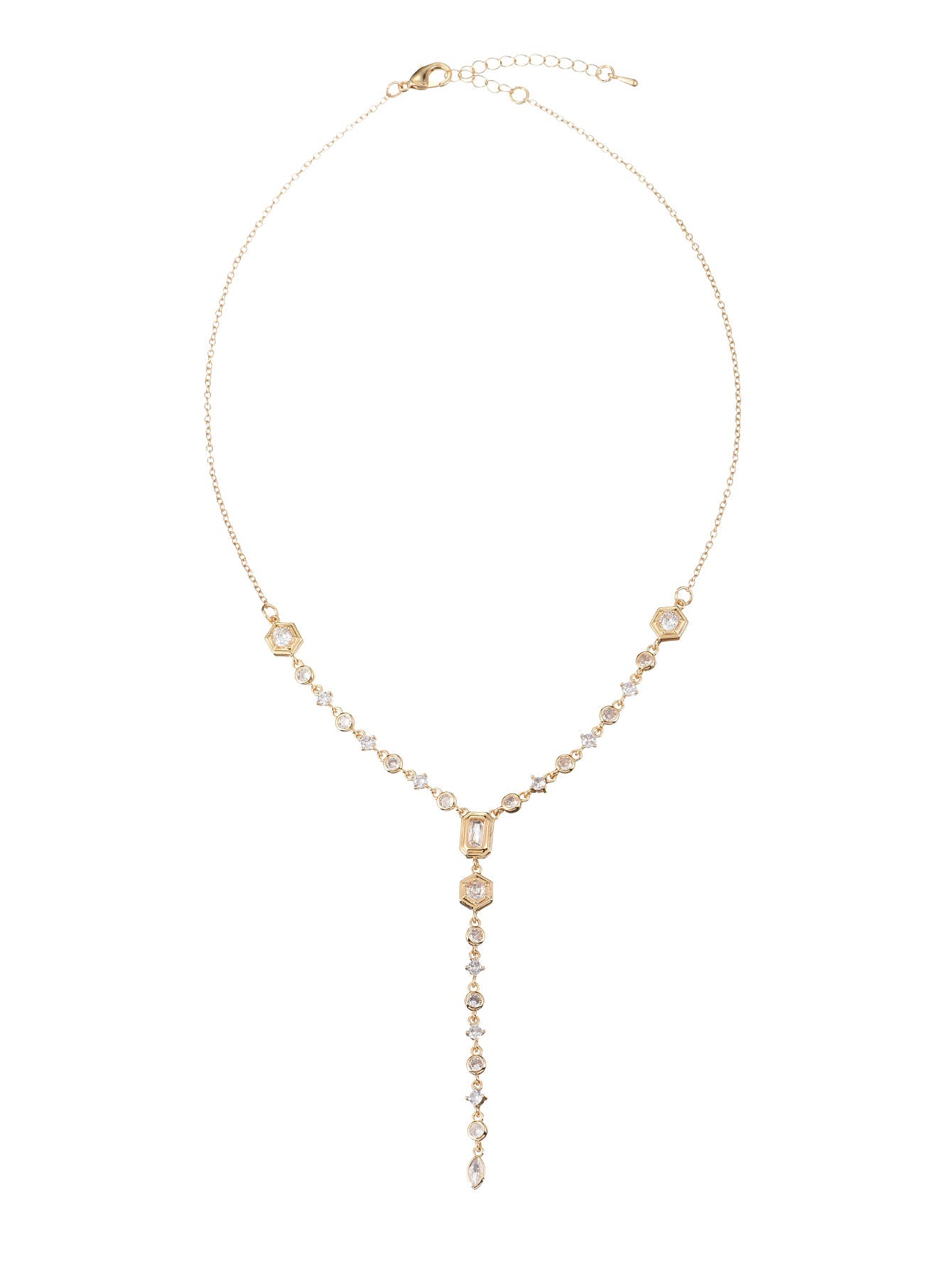 Hayes glitzernde goldene Lasso-Halskette II