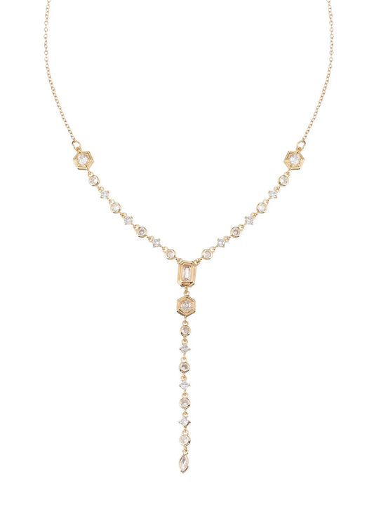 Hayes Glittering Golden Lariat Necklace II