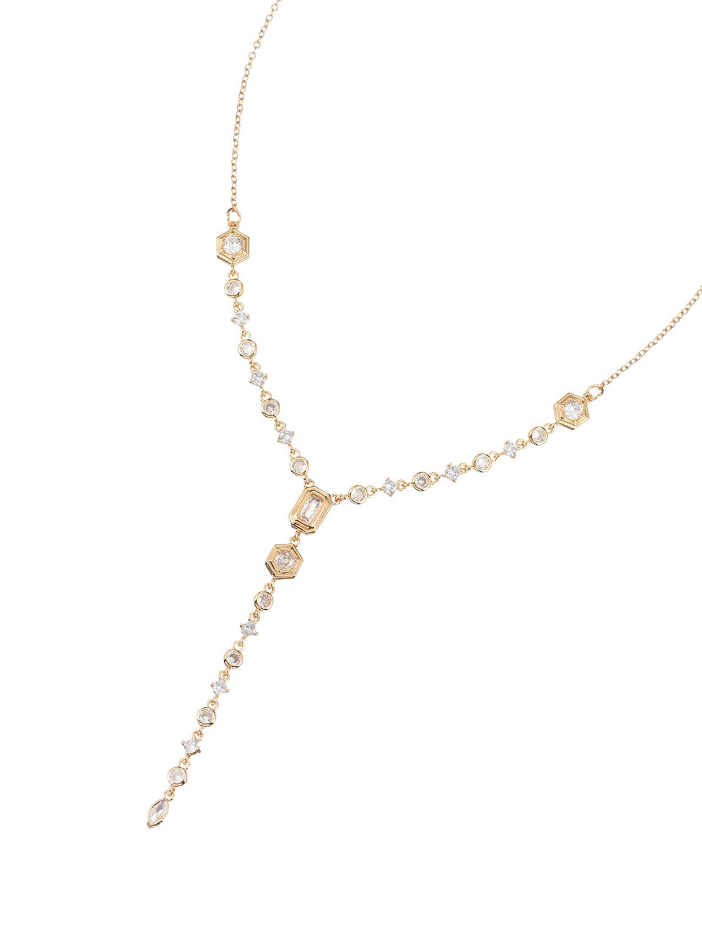 Hayes glitzernde goldene Lasso-Halskette II
