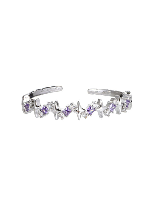 Jill Lila Glitzernde Sterne Silber Armband