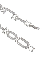 Glitzerndes Love Silberarmband
