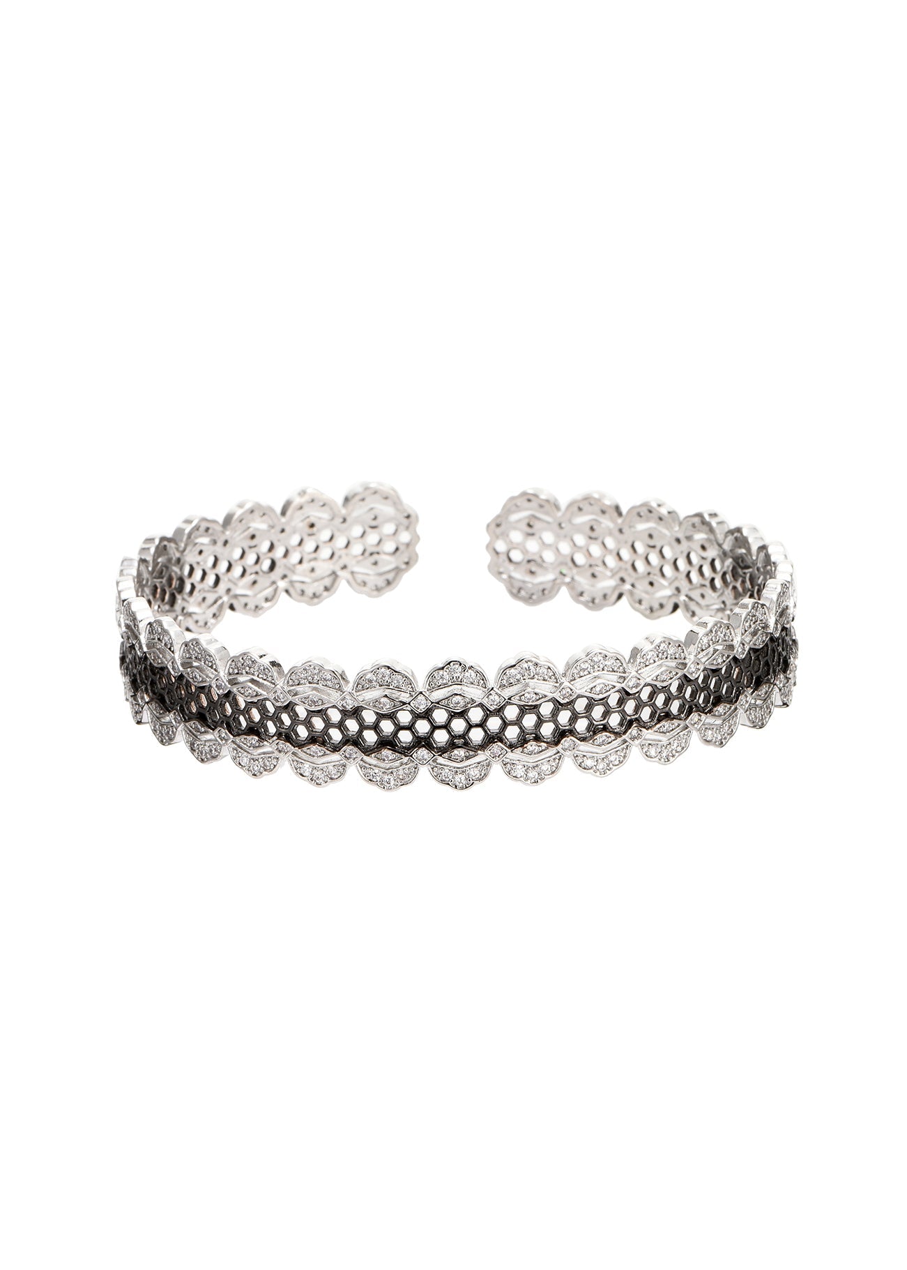 Braccialetto gotico in argento Elodie