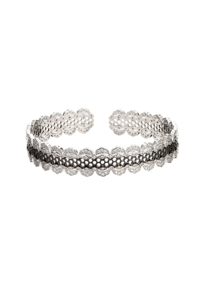 Braccialetto gotico in argento Elodie