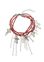 Douglas-Kreuz-Armband aus rotem Silber