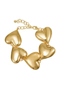 Mona Verlieben Sie sich in goldene Herzen Armband