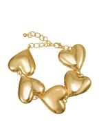 Mona Verlieben Sie sich in goldene Herzen Armband