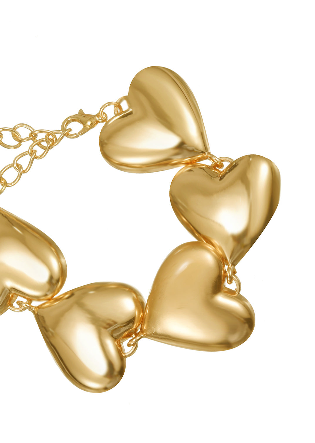 Mona Verlieben Sie sich in goldene Herzen Armband