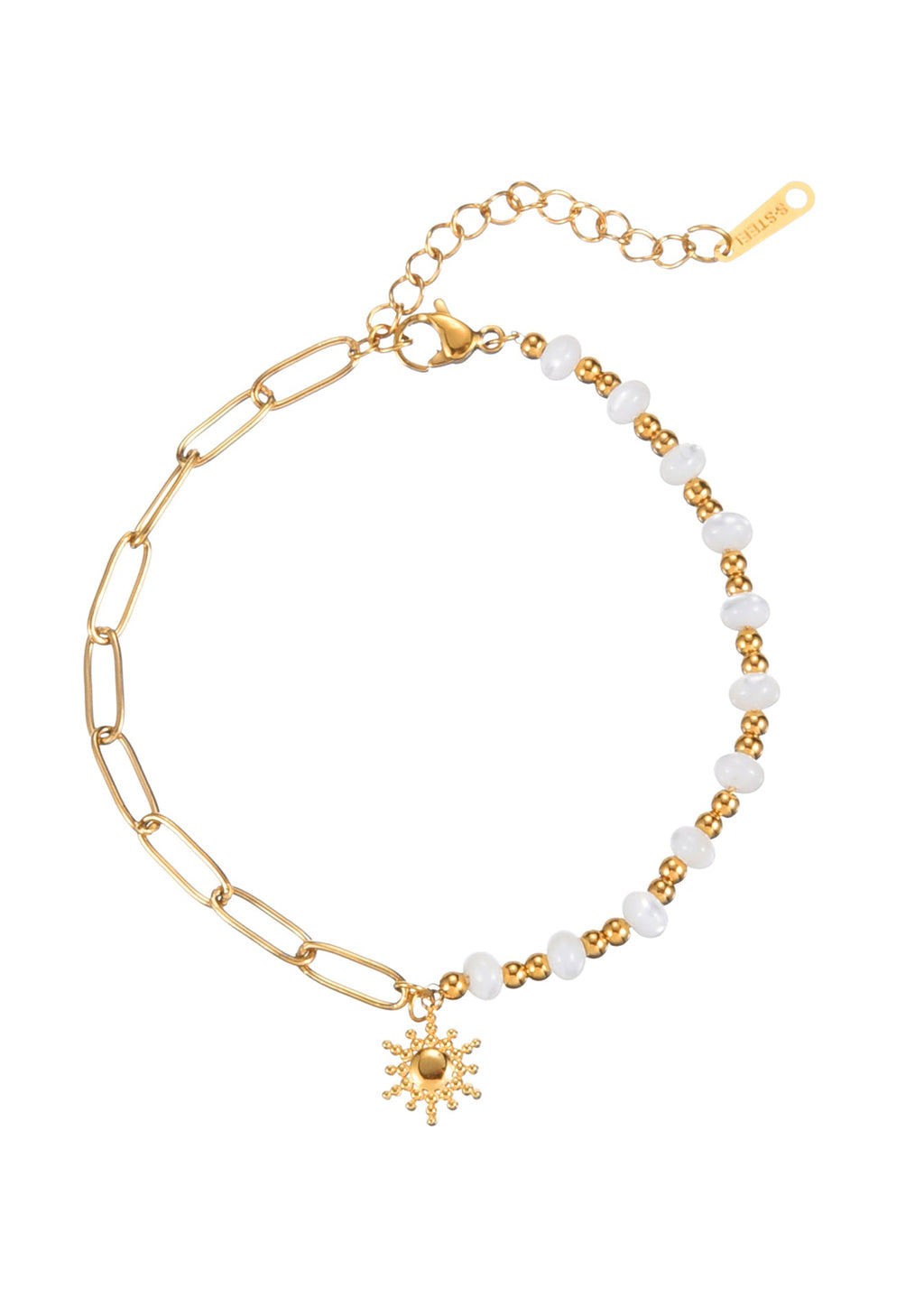 Pamela Sunshine Weißes Muschelarmband