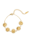Goldenes Armband „Suzy Sonnenblumen“