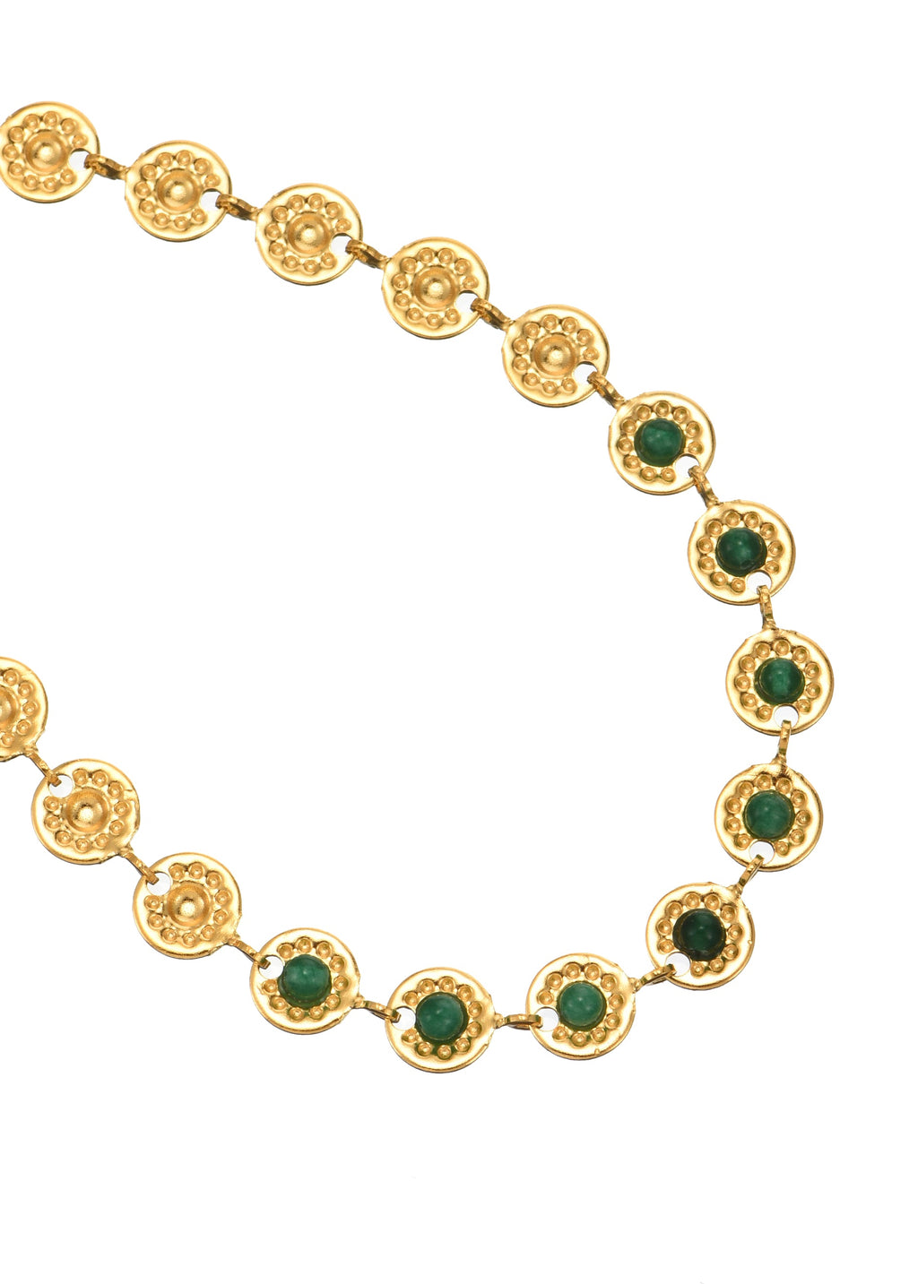 Regina Grünes goldenes Lagenarmband