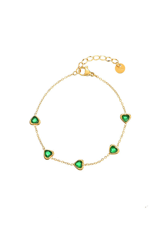 Bracciale Delilah Green Love Golden