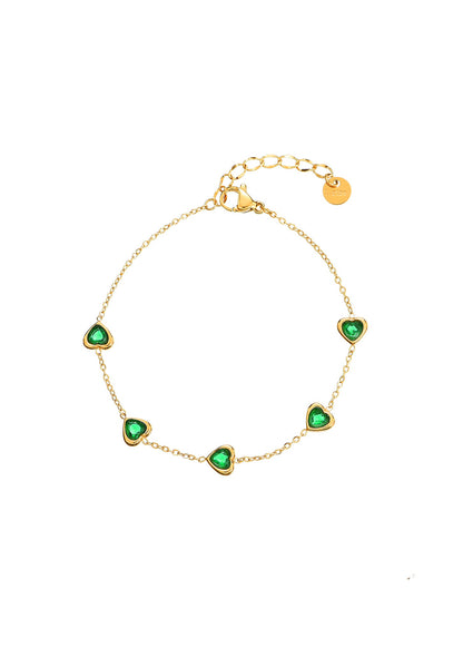 Delilah Green Love Goldenes Armband